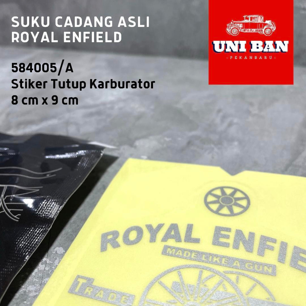 Stiker Tutup Karburator Bullet Classic 584005/A - Royal Enfield ASLI