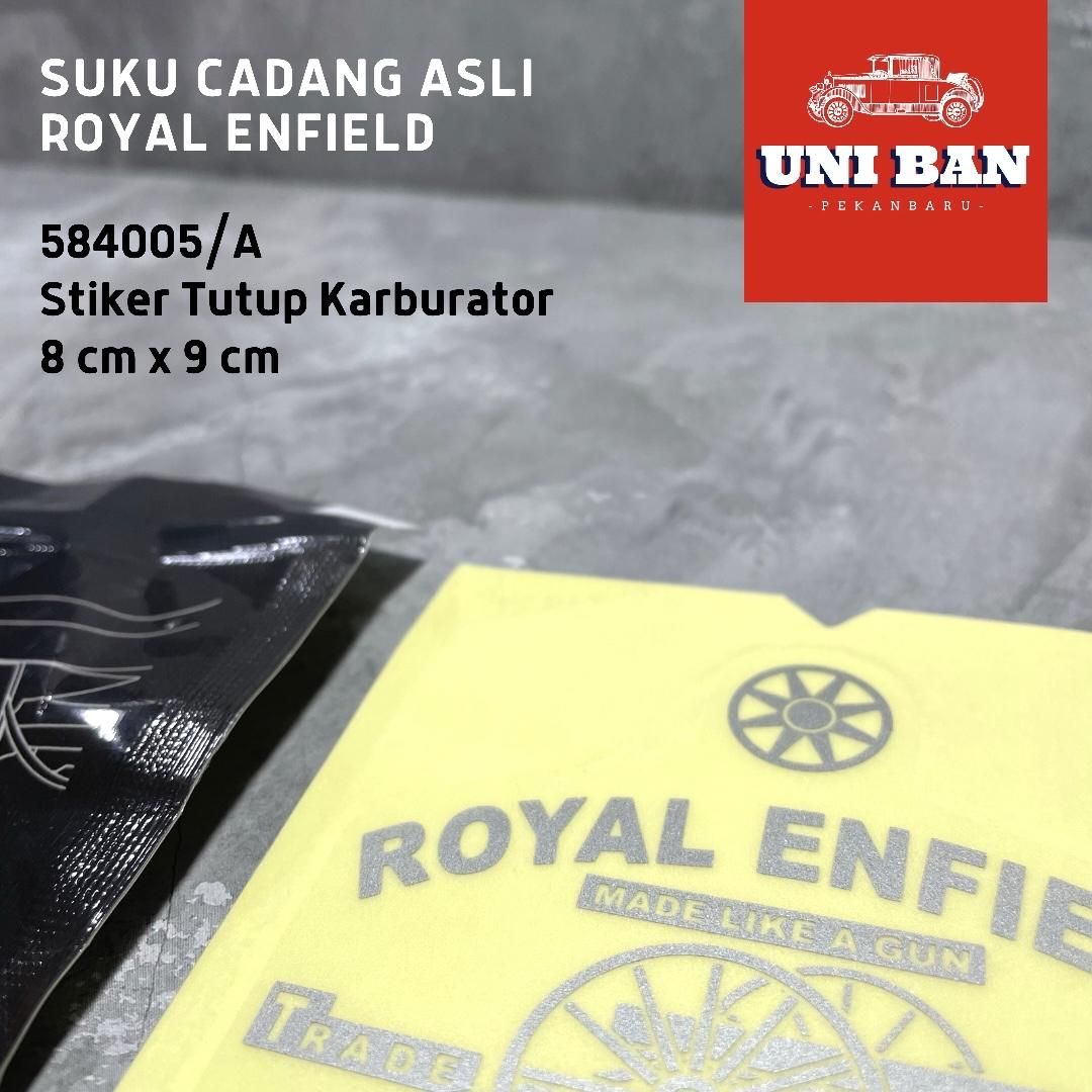Stiker Tutup Karburator Bullet Classic 584005/A - Royal Enfield ASLI