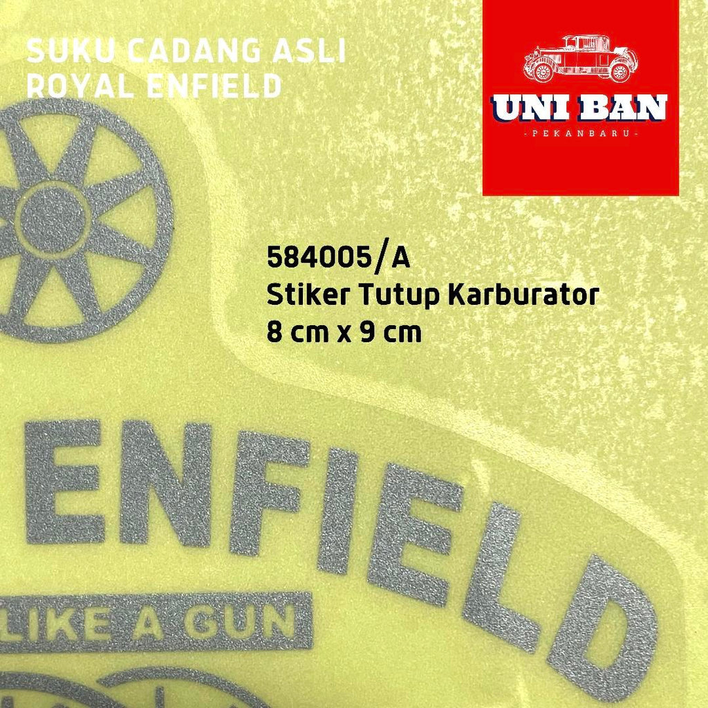 Stiker Tutup Karburator Bullet Classic 584005/A - Royal Enfield ASLI
