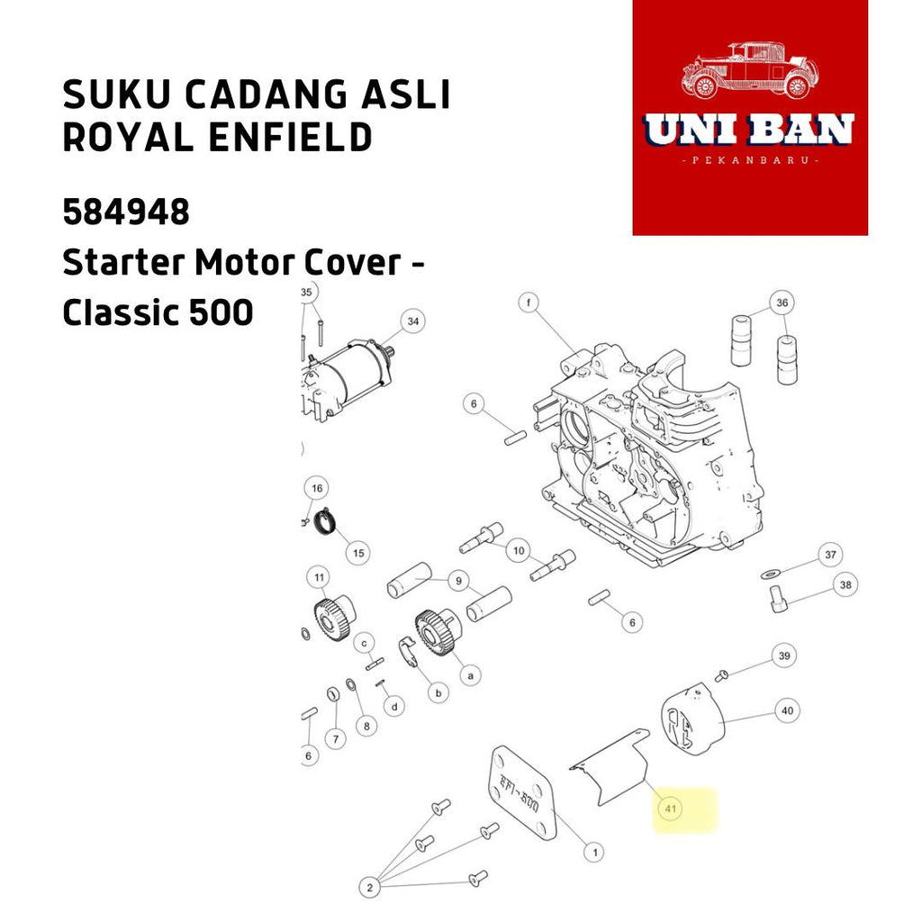 Starter Motor Cover Classic 500 584948 - Royal Enfield ASLI