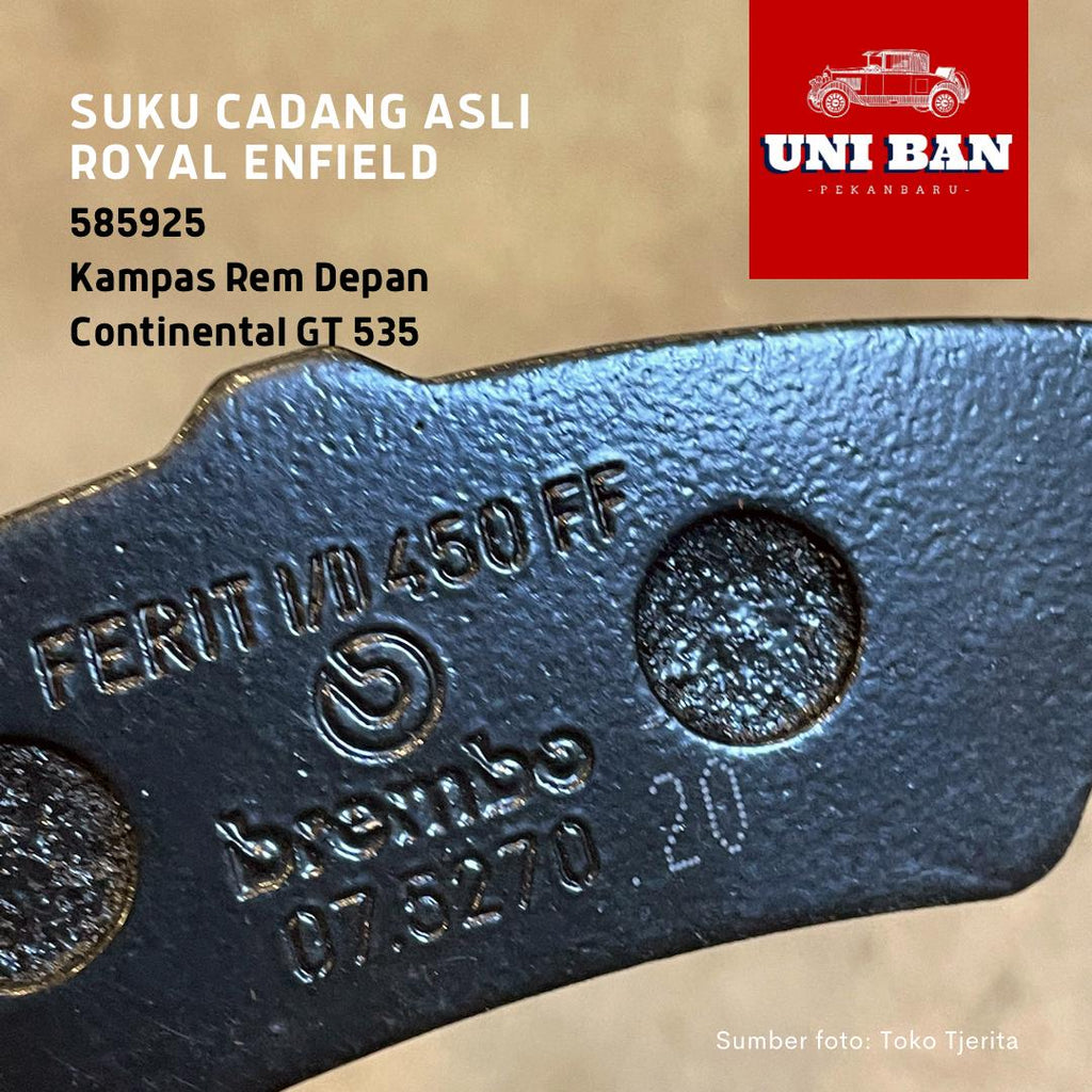 Kampas Rem Depan Brembo Continental GT 535 585925 - Royal Enfield ASLI