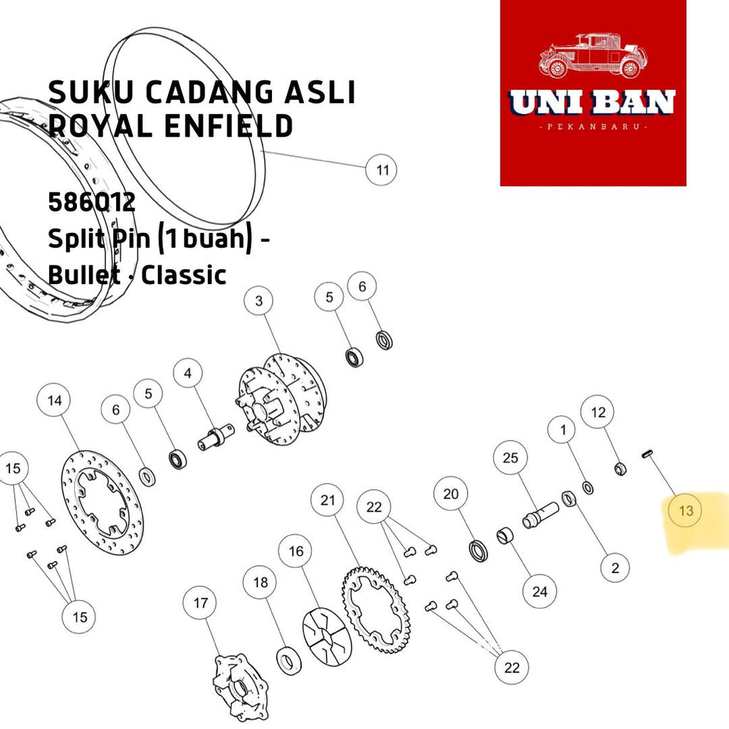 Split Pin Bullet Classic 586012 - Royal Enfield ASLI