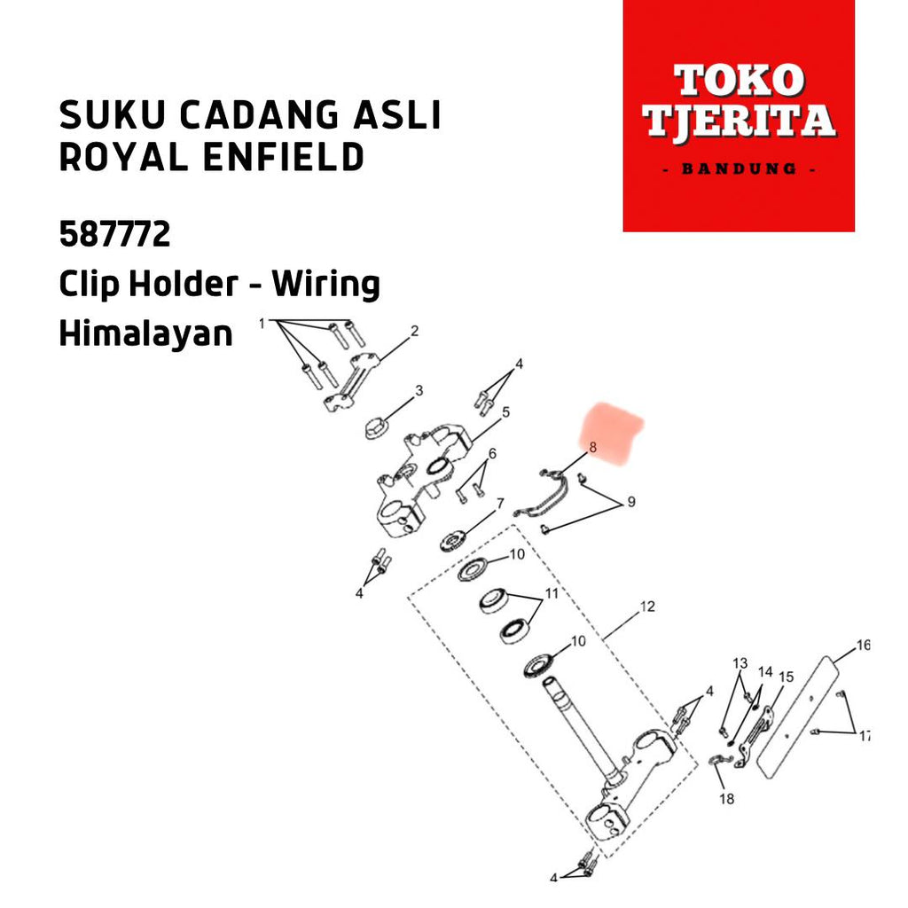 Clip Holder Kabel Himalayan 587772 - Royal Enfield ASLI