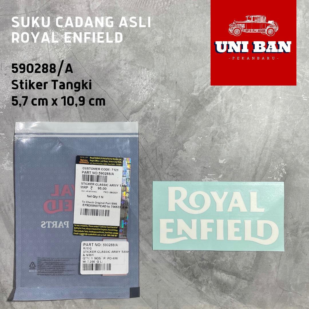 Stiker Tangki (Mengilap/Glossy) 590288/A - Royal Enfield ASLI