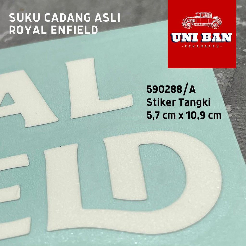Stiker Tangki (Mengilap/Glossy) 590288/A - Royal Enfield ASLI