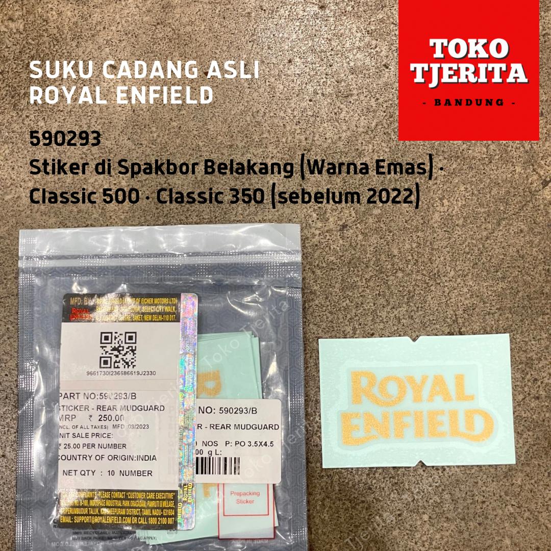 Stiker Spakbor Belakang (1 Lembar) 590293 Classic 500 - Royal Enfield ASLI