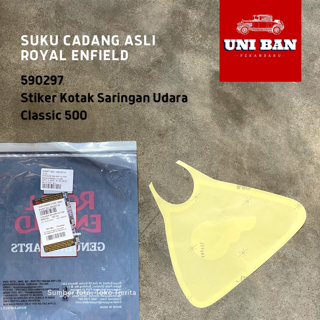 Stiker Kanan Merah Saringan Udara Classic 500 590297 Royal Enfield