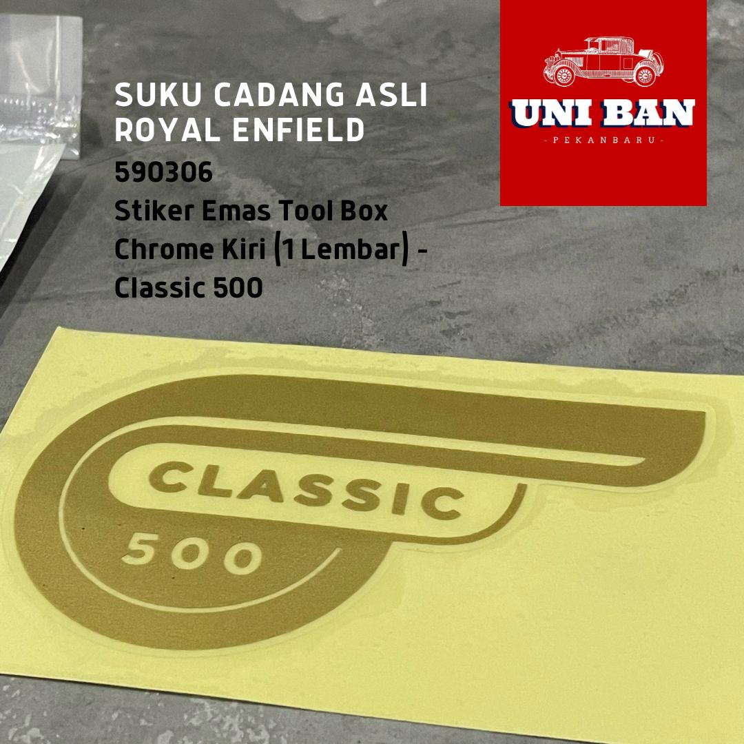 Stiker Toolbox Classic 500 Kiri Emas 1 Lembar 590306 - Royal Enfiel