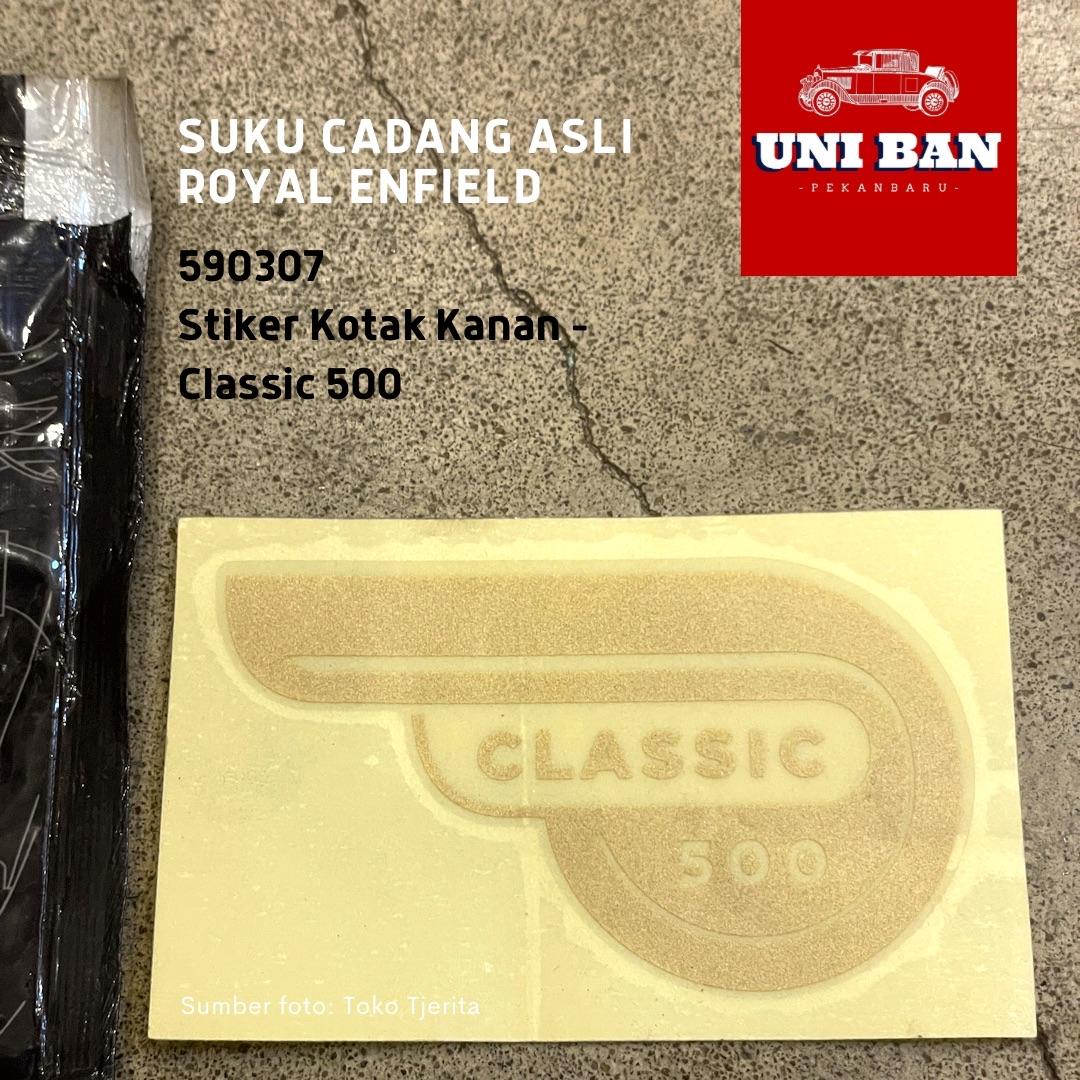 Stiker Emas Kotak Filter Udara Classic 500 590307 - Royal Enfield ASLI