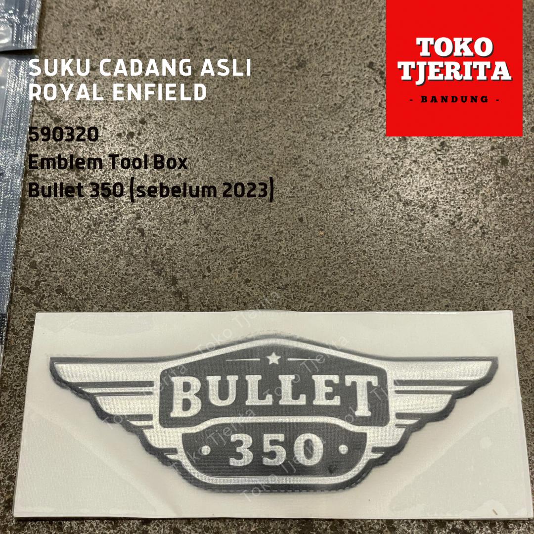 Emblem Tool Box Bullet 350 (1 Lembar) 590320 - Royal Enfield ASLI