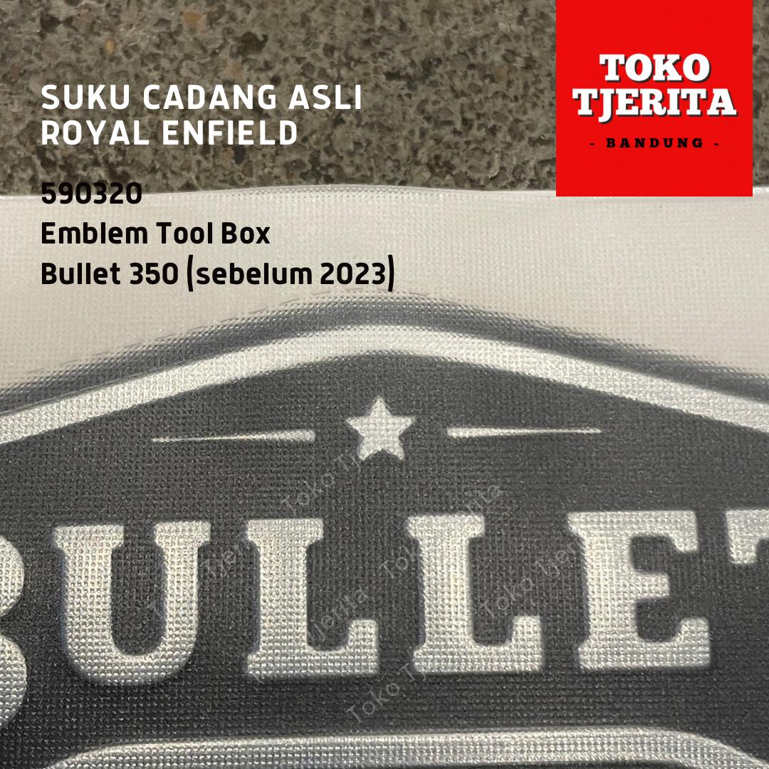 Emblem Tool Box Bullet 350 (1 Lembar) 590320 - Royal Enfield ASLI