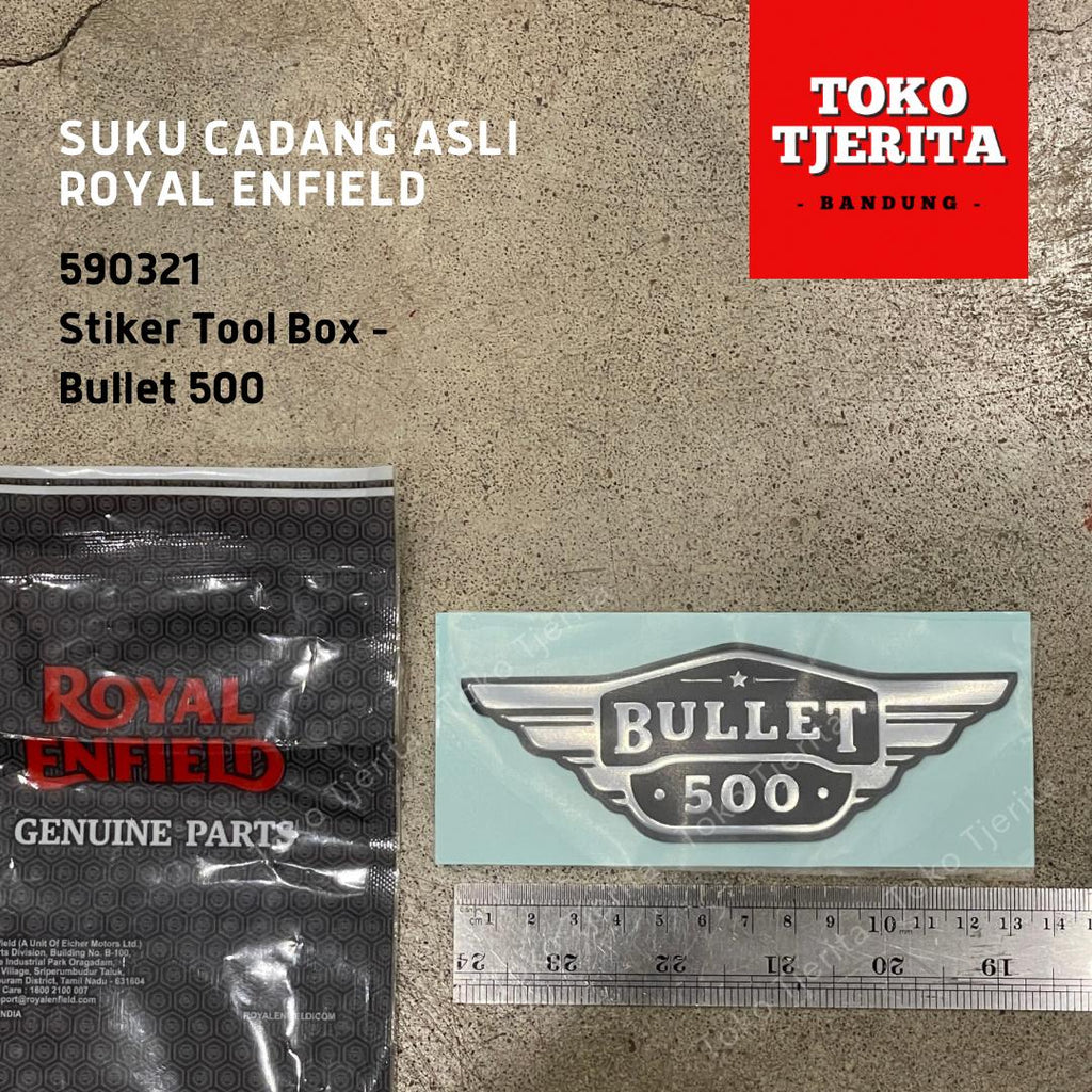 Stiker Tool Box Bullet 500 Emblem 590321 - Royal Enfield ASLI