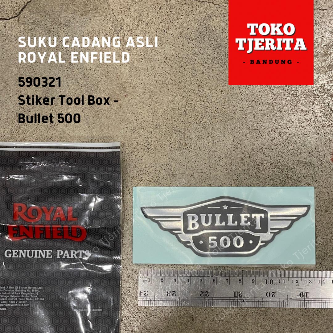 Stiker Tool Box Bullet 500 Emblem 590321 - Royal Enfield ASLI