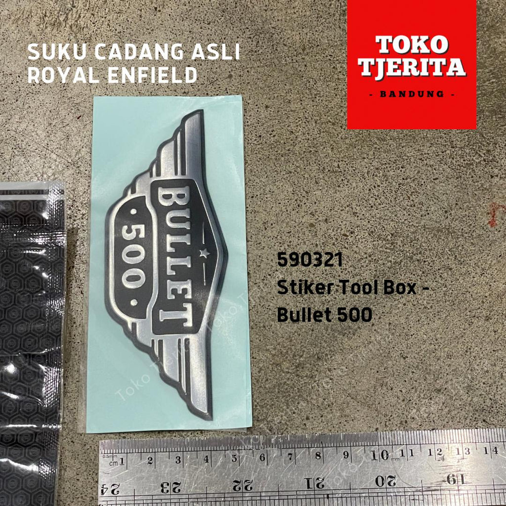 Stiker Tool Box Bullet 500 Emblem 590321 - Royal Enfield ASLI