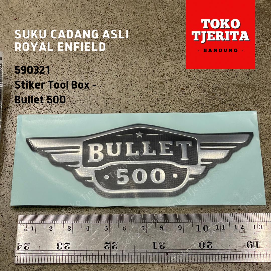 Stiker Tool Box Bullet 500 Emblem 590321 - Royal Enfield ASLI