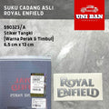 Stiker Tangki Timbul Warna Perak 590323/A Emblem - Royal Enfield ASLI