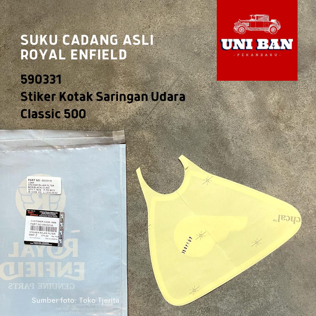 Stiker Kanan Hitam Saringan Udara Classic 500 590331 - Royal Enfield
