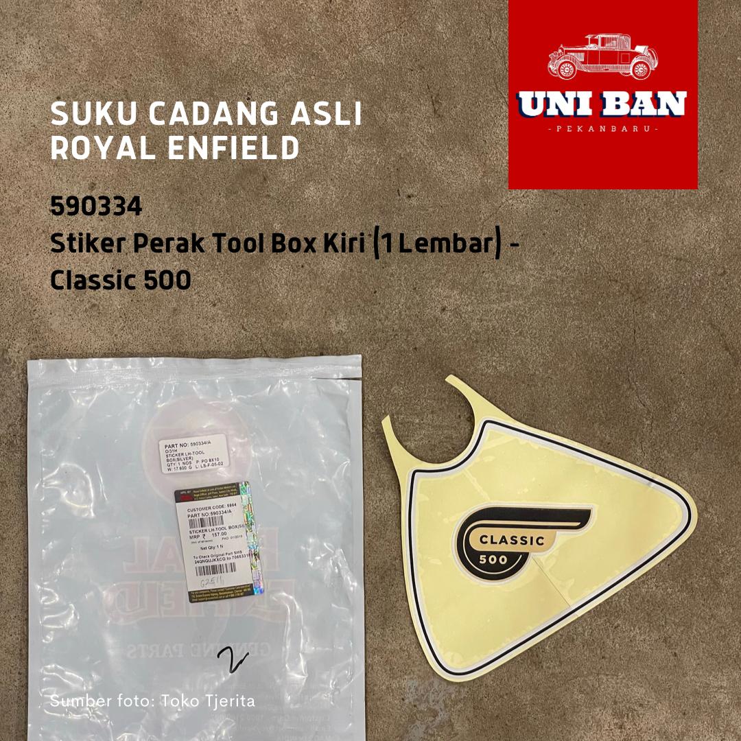 Stiker Perak Tool Box Kiri Classic 500 590334 - Royal Enfield ASLI