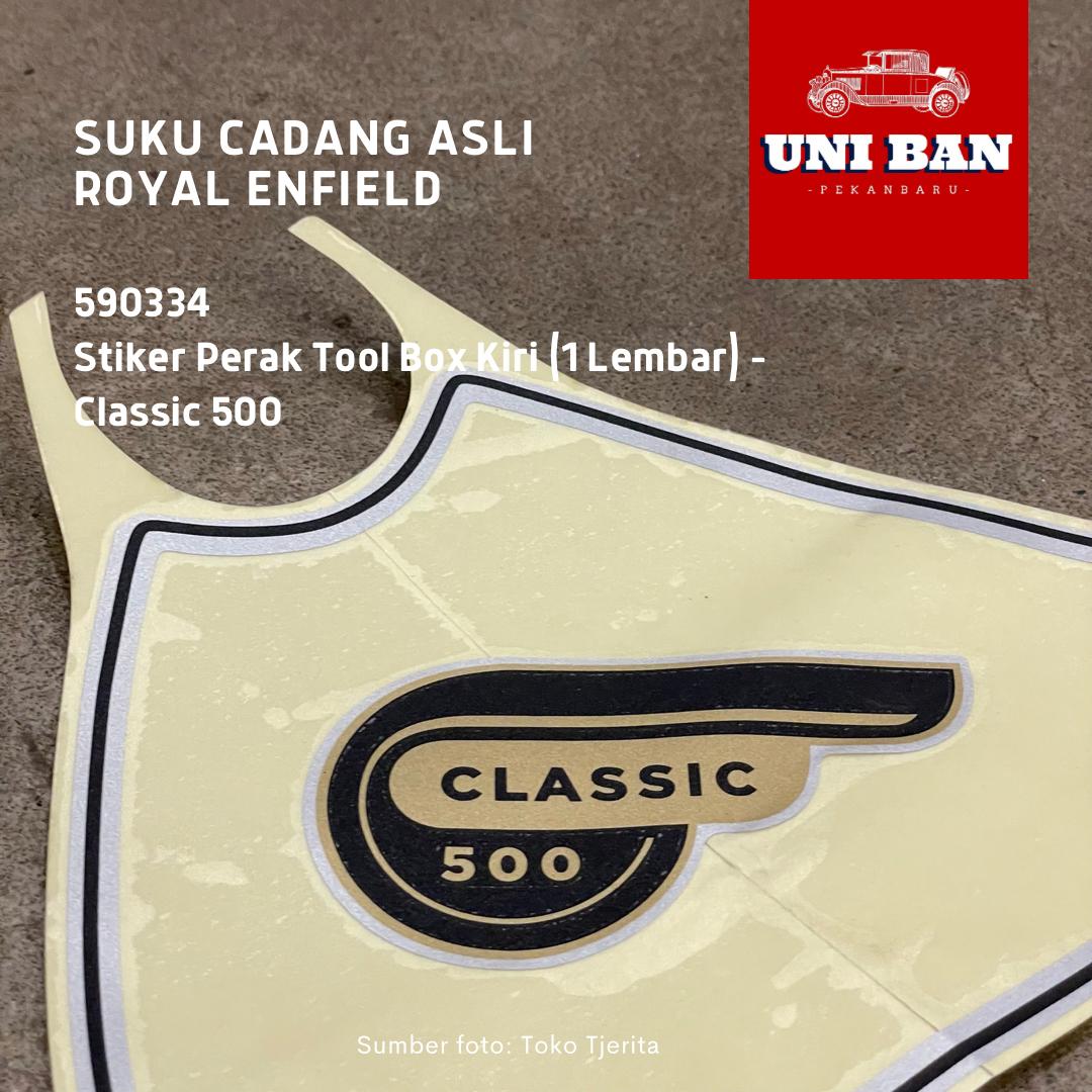 Stiker Perak Tool Box Kiri Classic 500 590334 - Royal Enfield ASLI
