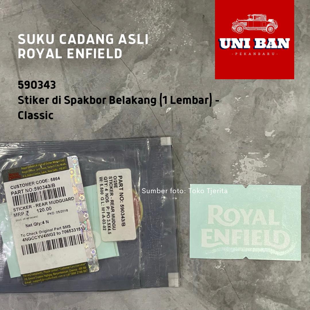 1 Stiker di Spakbor Belakang Classic 590343 - Royal Enfield ASLI