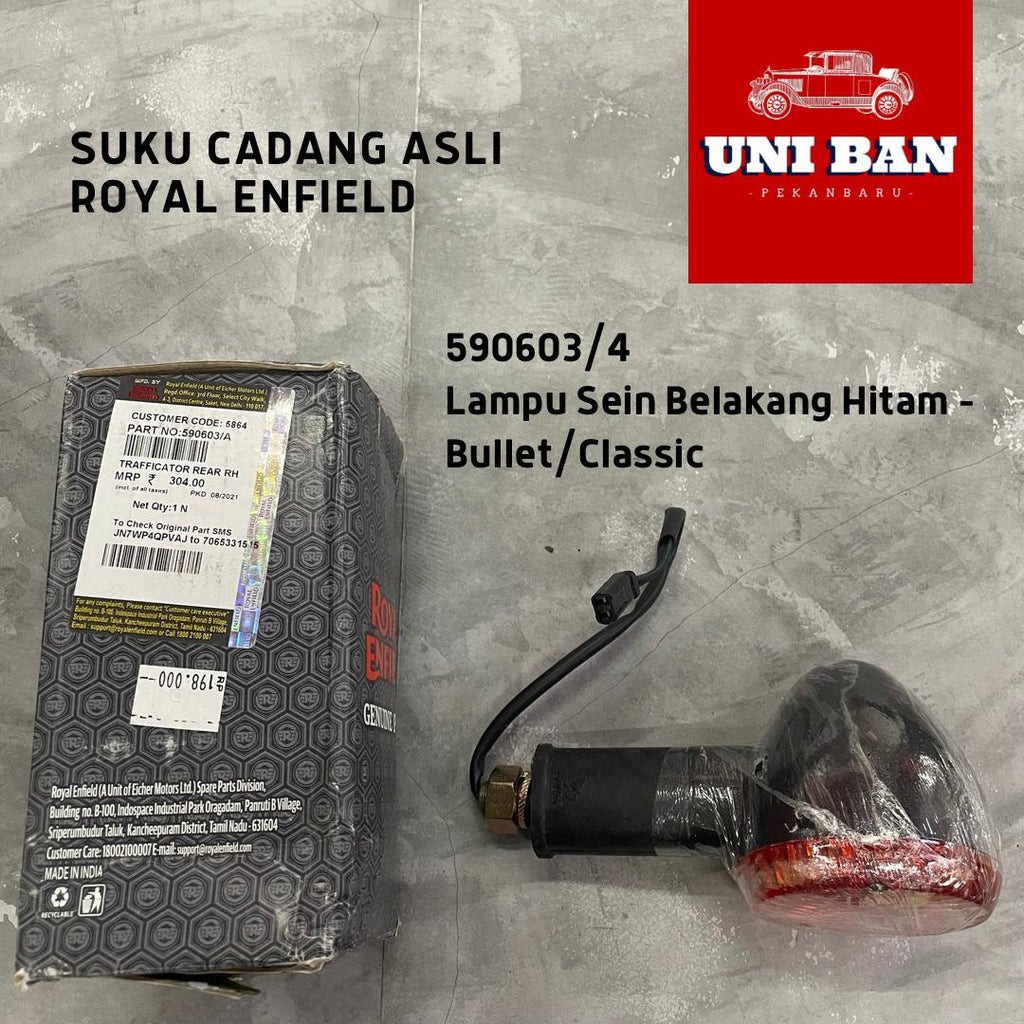 Lampu Sein Hitam (1 Buah) Classic 500 Stealth Black 590601 590602 590603 590604 - Royal Enfield ASLI