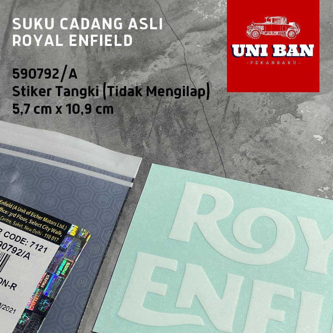 Stiker Tangki (Tidak Mengilap/Dof/Matte) 590792/A - Royal Enfield ASLI