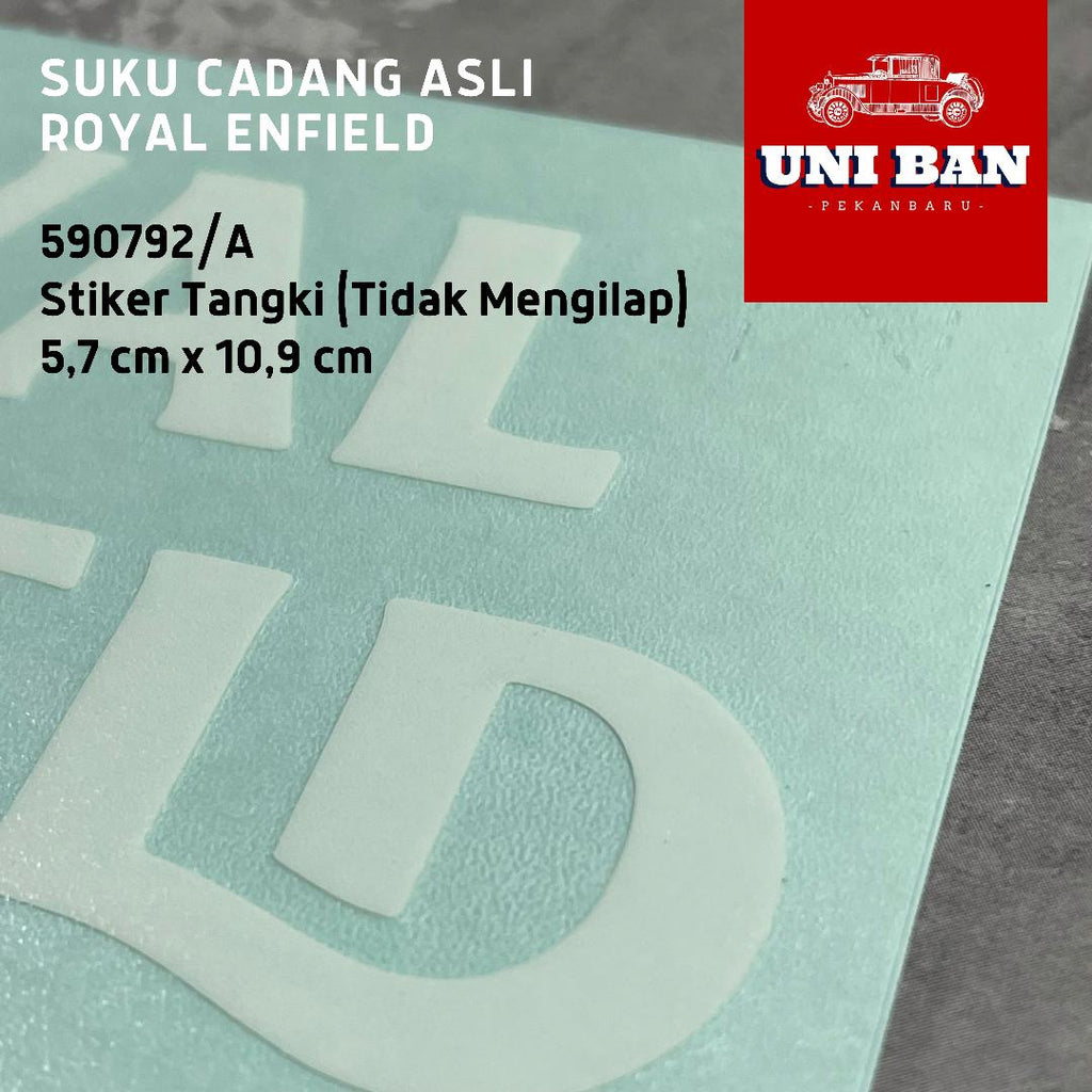 Stiker Tangki (Tidak Mengilap/Dof/Matte) 590792/A - Royal Enfield ASLI