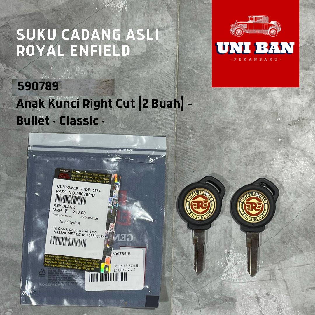 Anak Kunci Right Cut (2 Buah) 590789 Classic - Royal Enfield ASLI