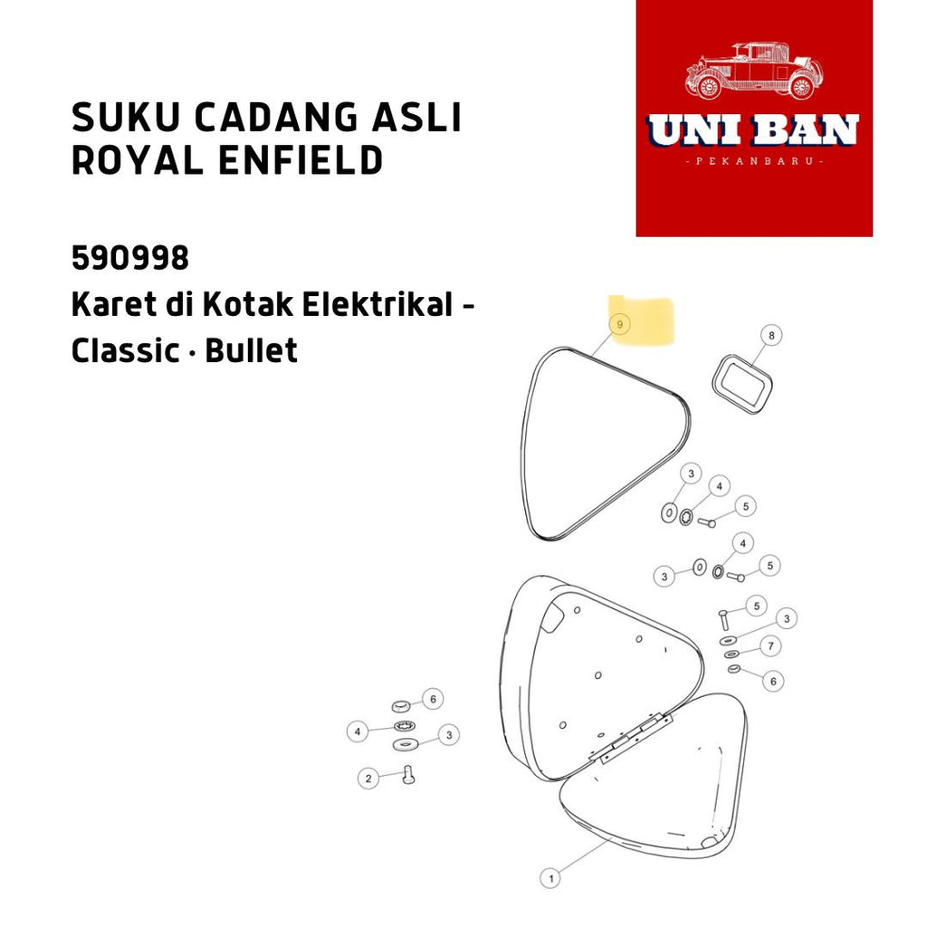 Karet Kotak Elektrikal 590998 Classic Bullet - Royal Enfield ASLI