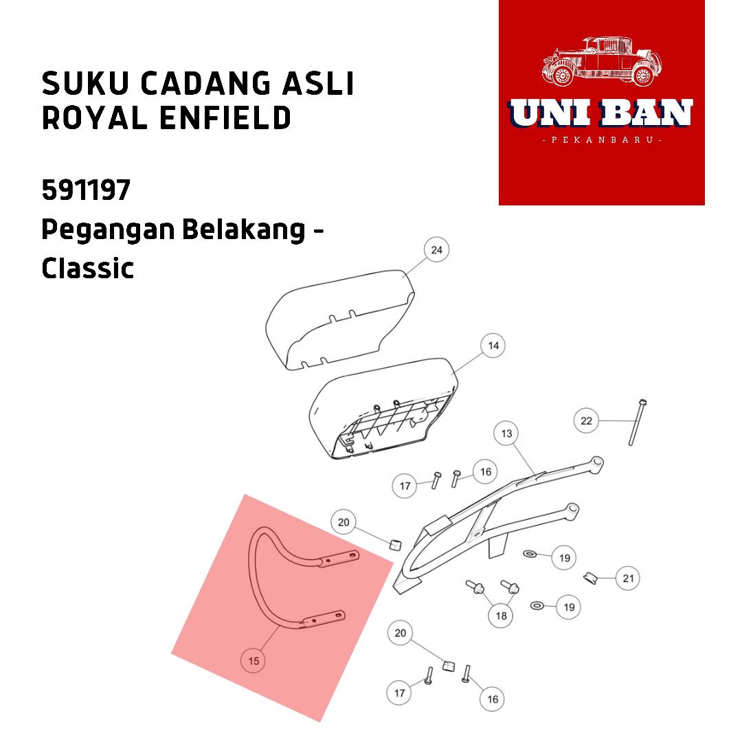 Pegangan Belakang Classic 591197 Begel Behel - Royal Enfield ASLI