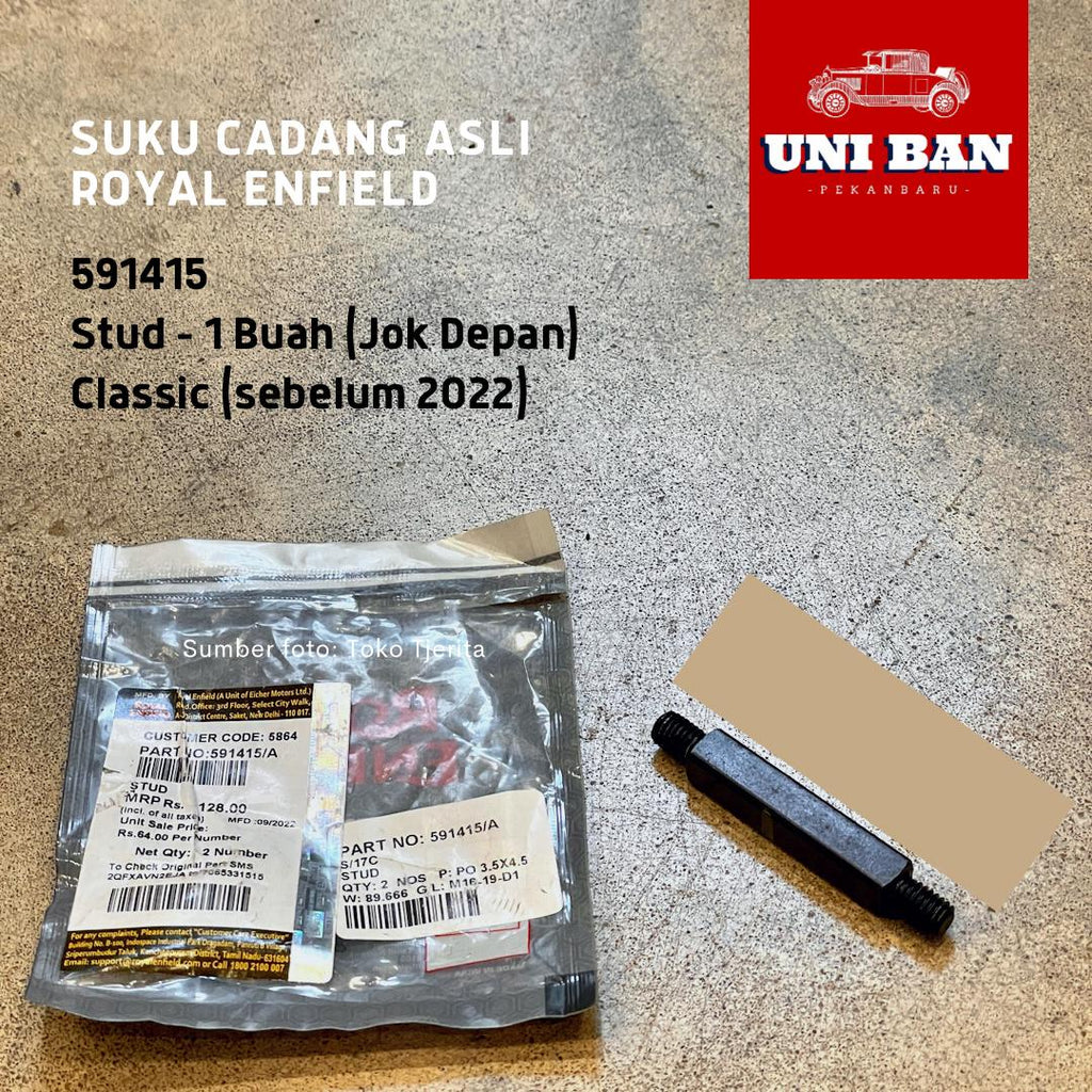 Stud (1 Buah) Jok Depan Classic 591415 - Royal Enfield ASLI