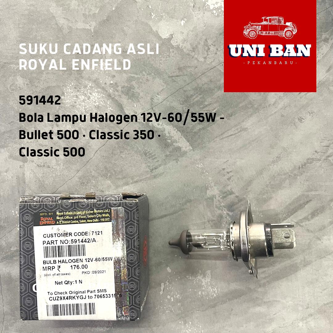 Lampu Halogen 12V 60/55W untuk Lampu Depan 591442 - Royal Enfield OEM