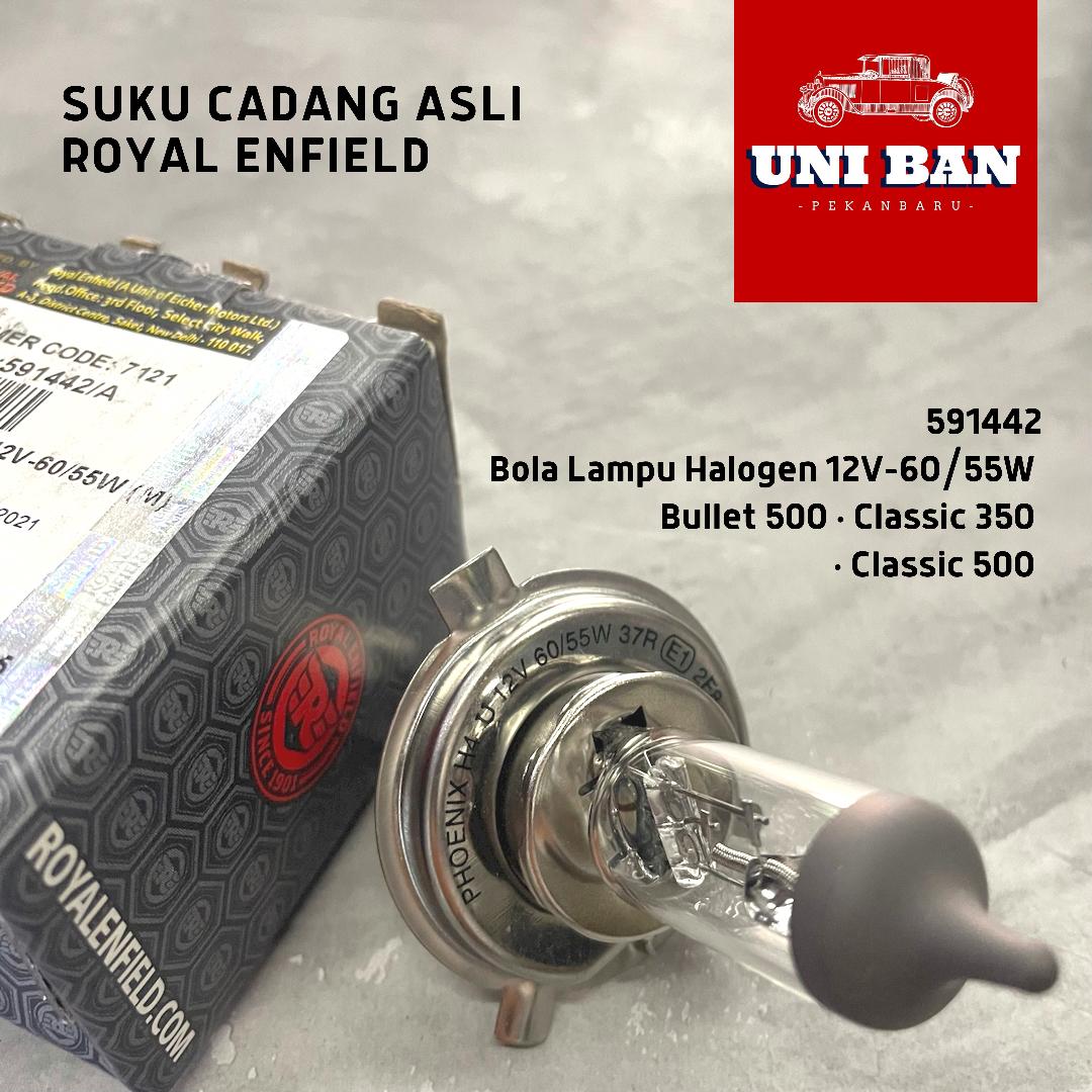 Lampu Halogen 12V 60/55W untuk Lampu Depan 591442 - Royal Enfield OEM