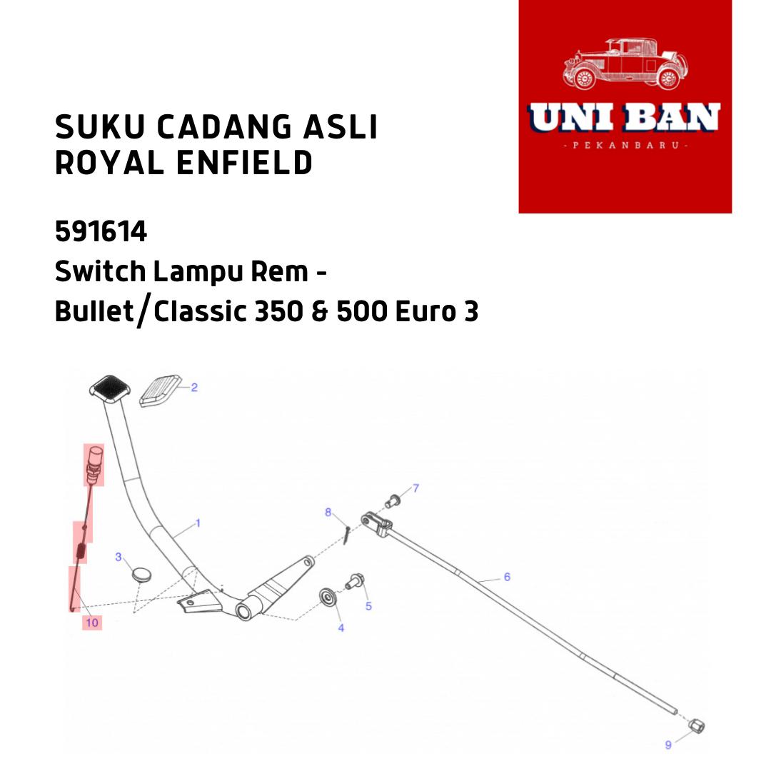Switch Lampu Rem Classic 500 Euro 3 591614 - Royal Enfield ASLI