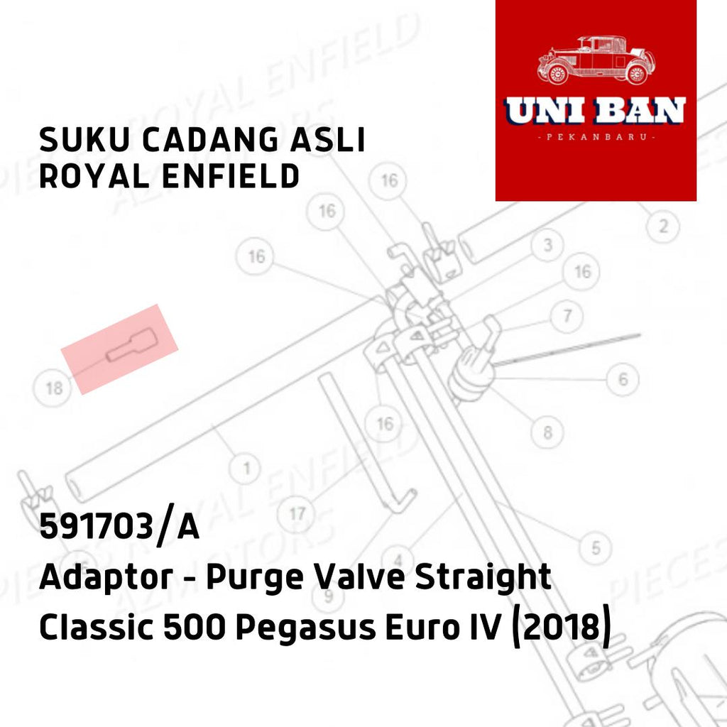 Adaptor 591703/A Purge Valve Classic 500 Pegasus - Royal Enfield ASLI