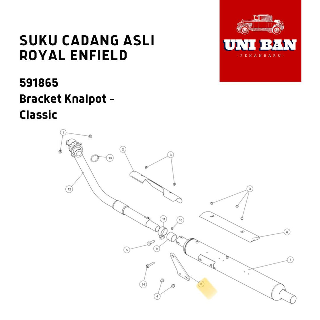 Bracket Knalpot Classic 591865 - Royal Enfield ASLI