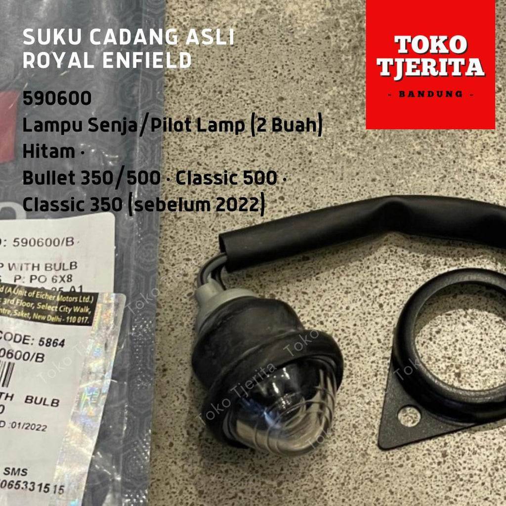 Lampu Senja / Pilot Lamp (2 Buah) Bullet Classic 350 500 591873 (Chrome) 590600 (Hitam) - Royal Enfield ASLI