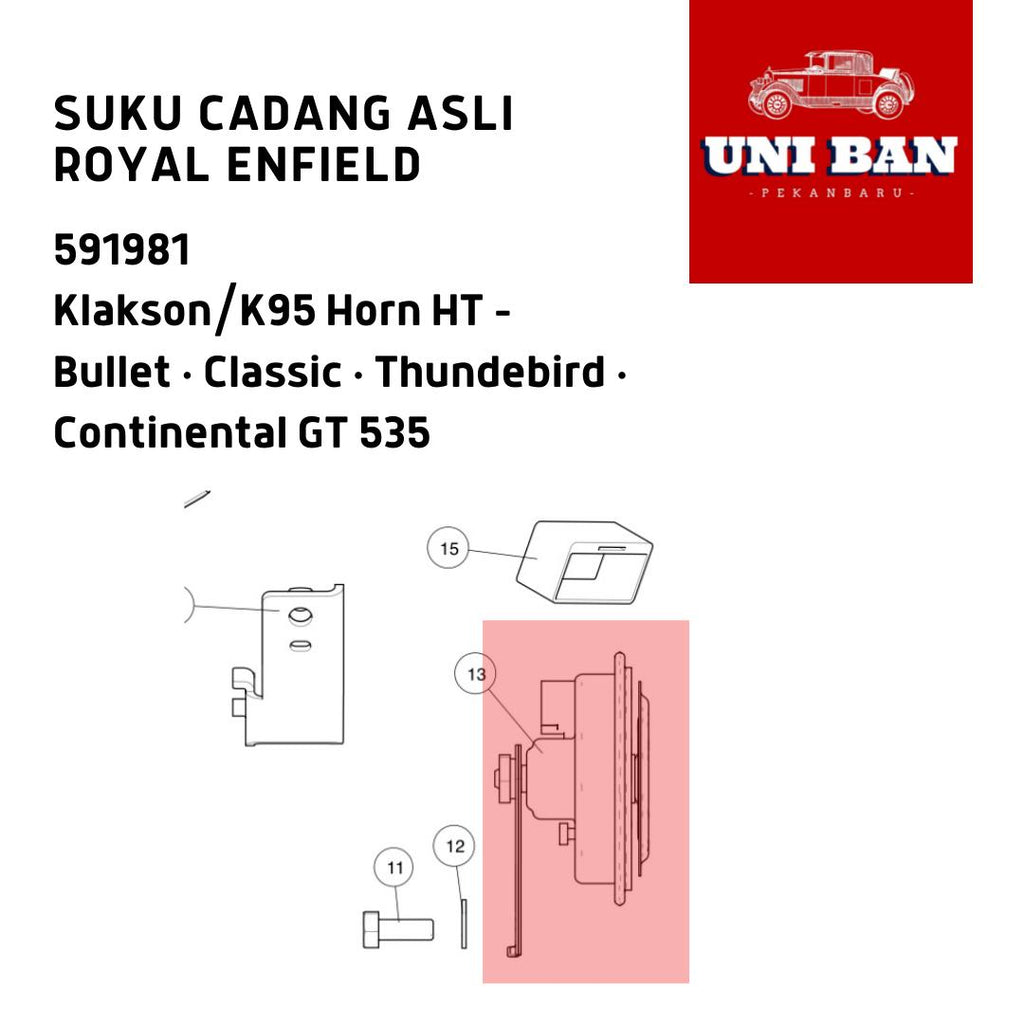 Klakson (1 Buah) / Horn HT 591981 - Royal Enfield ASLI