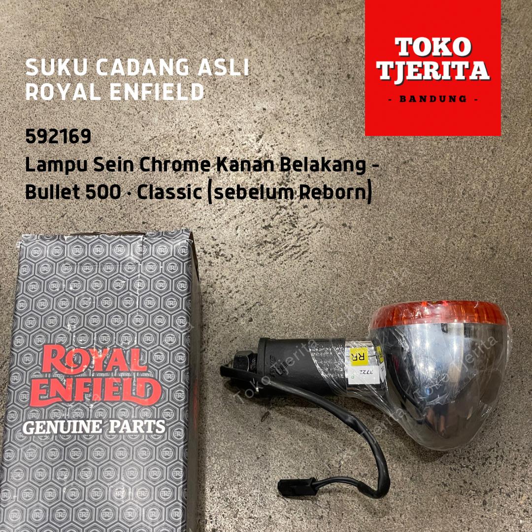 Lampu Sein (1 Buah)  Bullet Classic 350 500 UCE (Chrome) - Royal Enfield ASLI