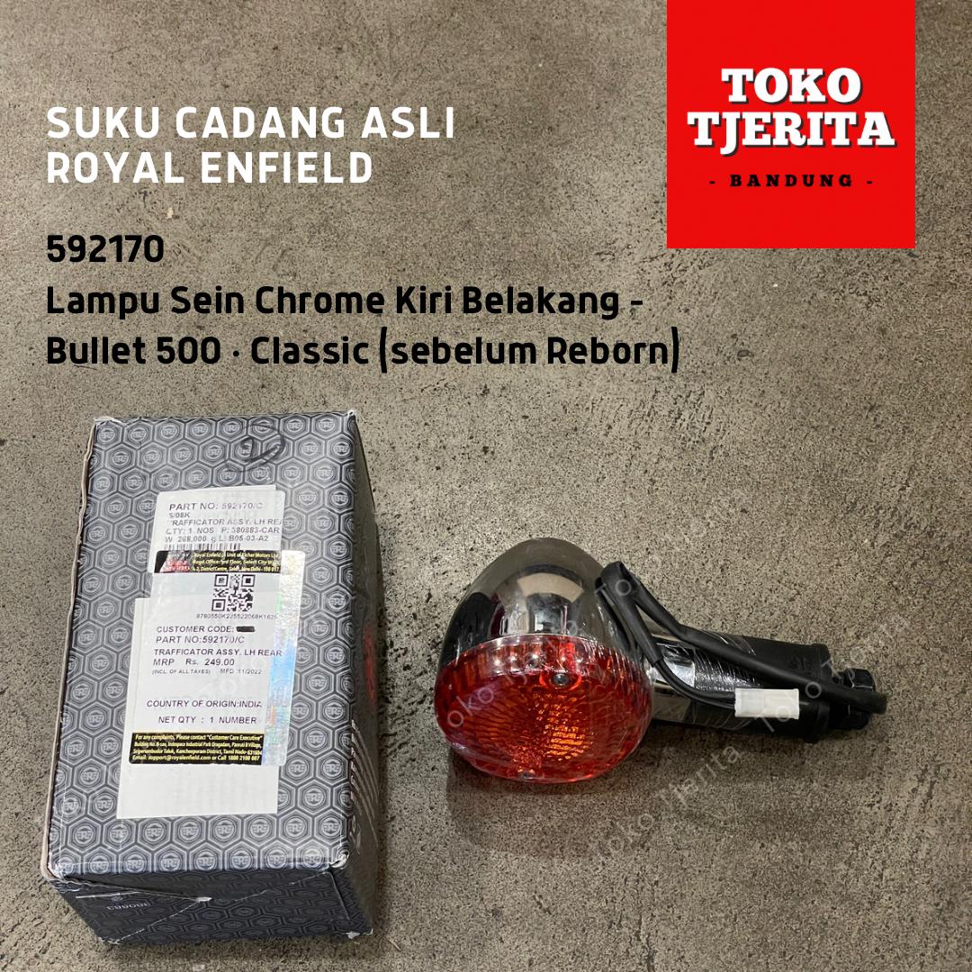 Lampu Sein (1 Buah)  Bullet Classic 350 500 UCE (Chrome) - Royal Enfield ASLI