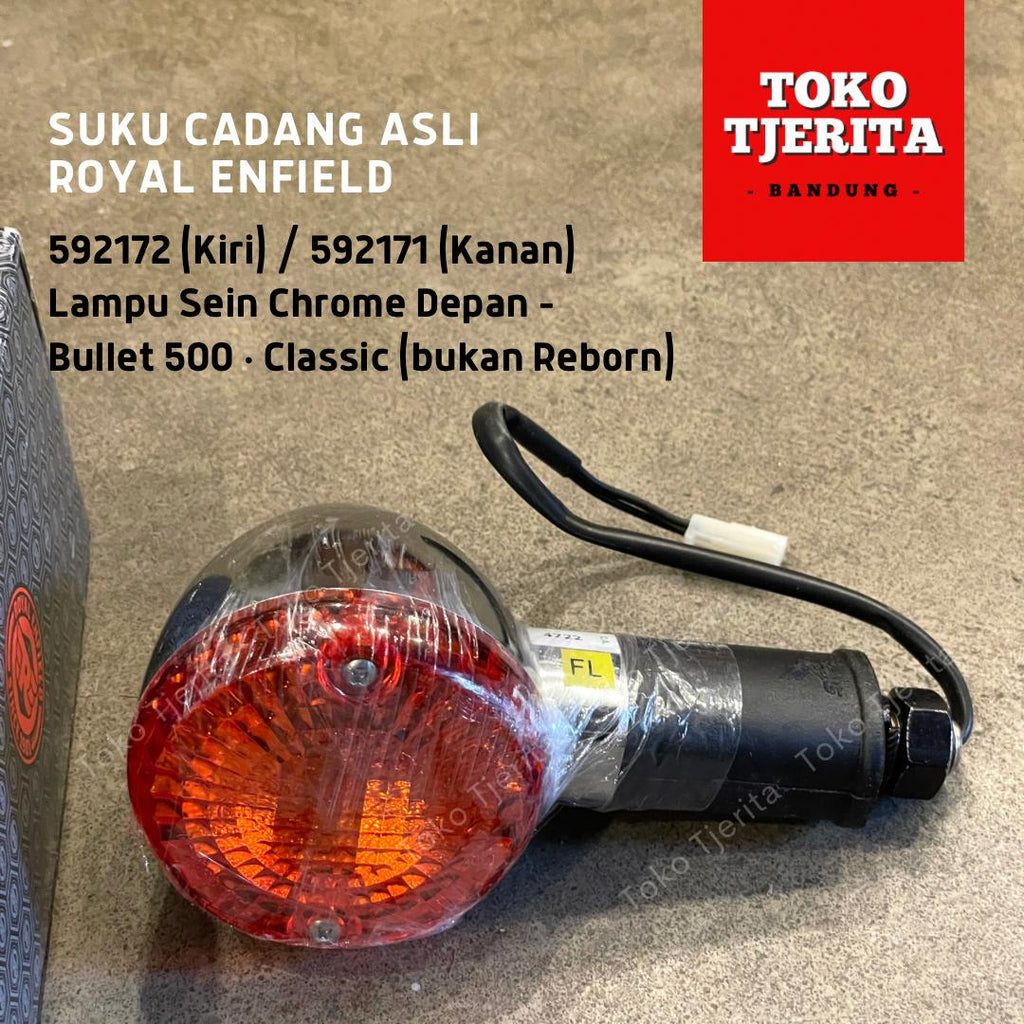 Lampu Sein (1 Buah)  Bullet Classic 350 500 UCE (Chrome) - Royal Enfield ASLI
