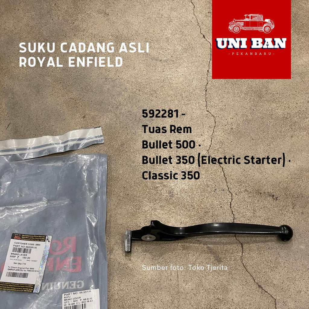 Tuas Kanan Handle Rem 592281 Bullet Classic 350 - Royal Enfield ASLI