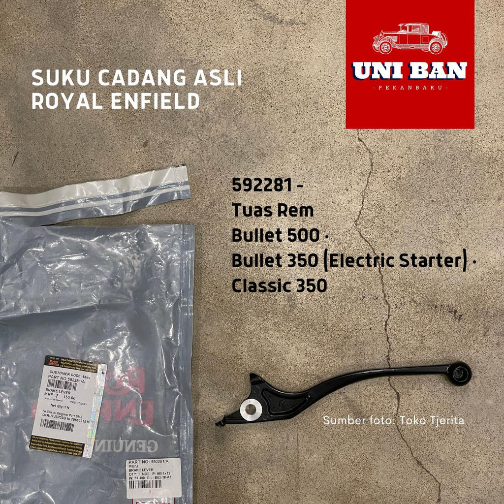 Tuas Kanan Handle Rem 592281 Bullet Classic 350 - Royal Enfield ASLI