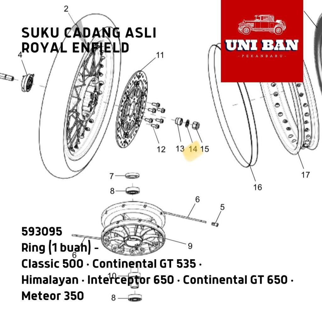 Ring Classic Continental GT Himalayan Interceptor 593095 Royal Enfield