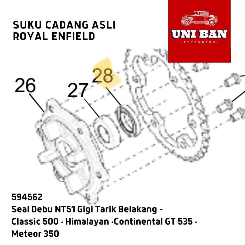 Seal Debu NT51 Classic 500 Himalayan GT 535 594562 Royal Enfield ASLI