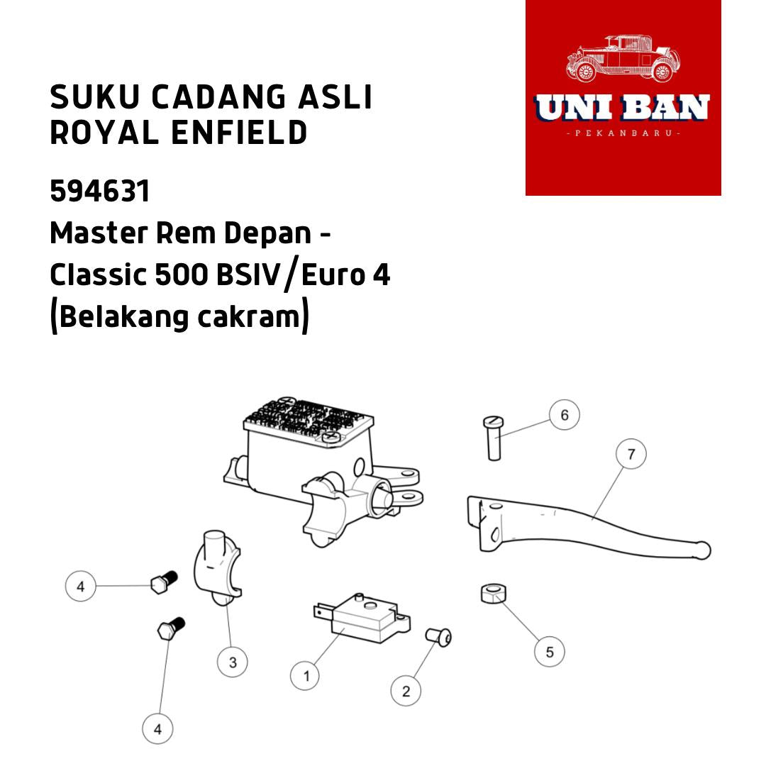 Master Rem Depan Classic 500 Kampas Rem 1 Pin 594631 - Royal Enfield
