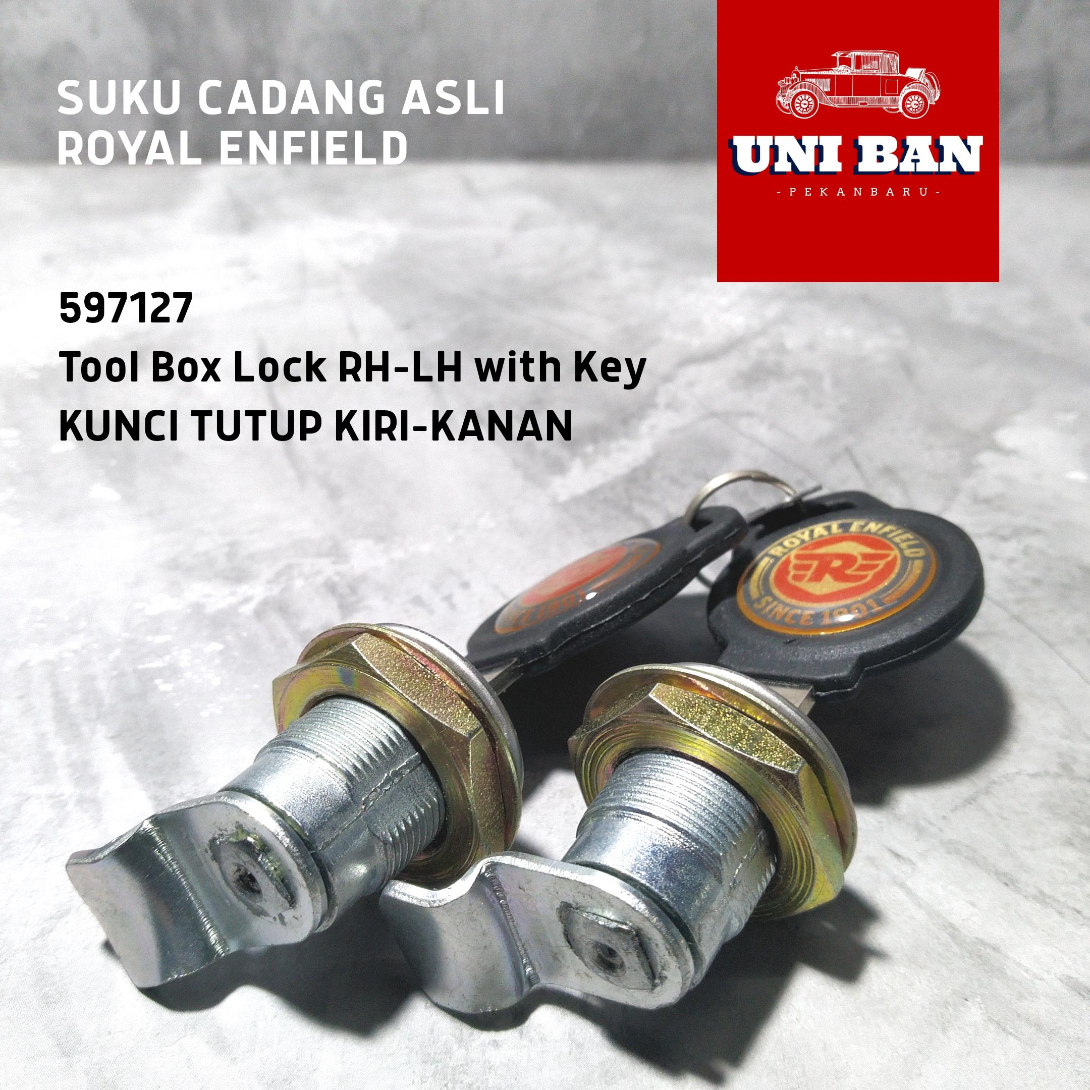 597127 Kunci Tutup Kiri Kanan Asli Royal Enfield / Tool Box Lock RH/LH