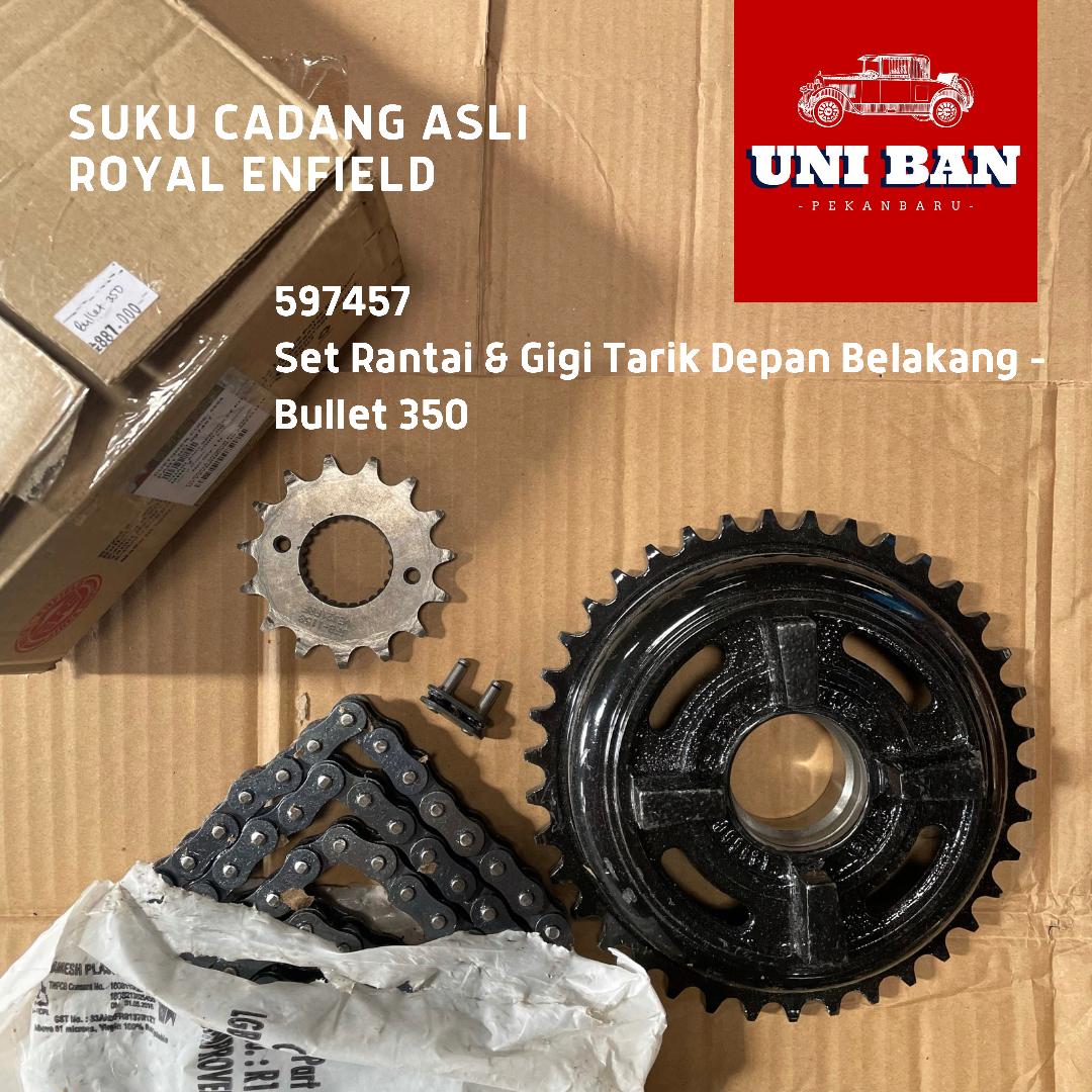 Rantai dan Gigi Tarik Depan Belakang Bullet 350 597457 - Royal Enfield