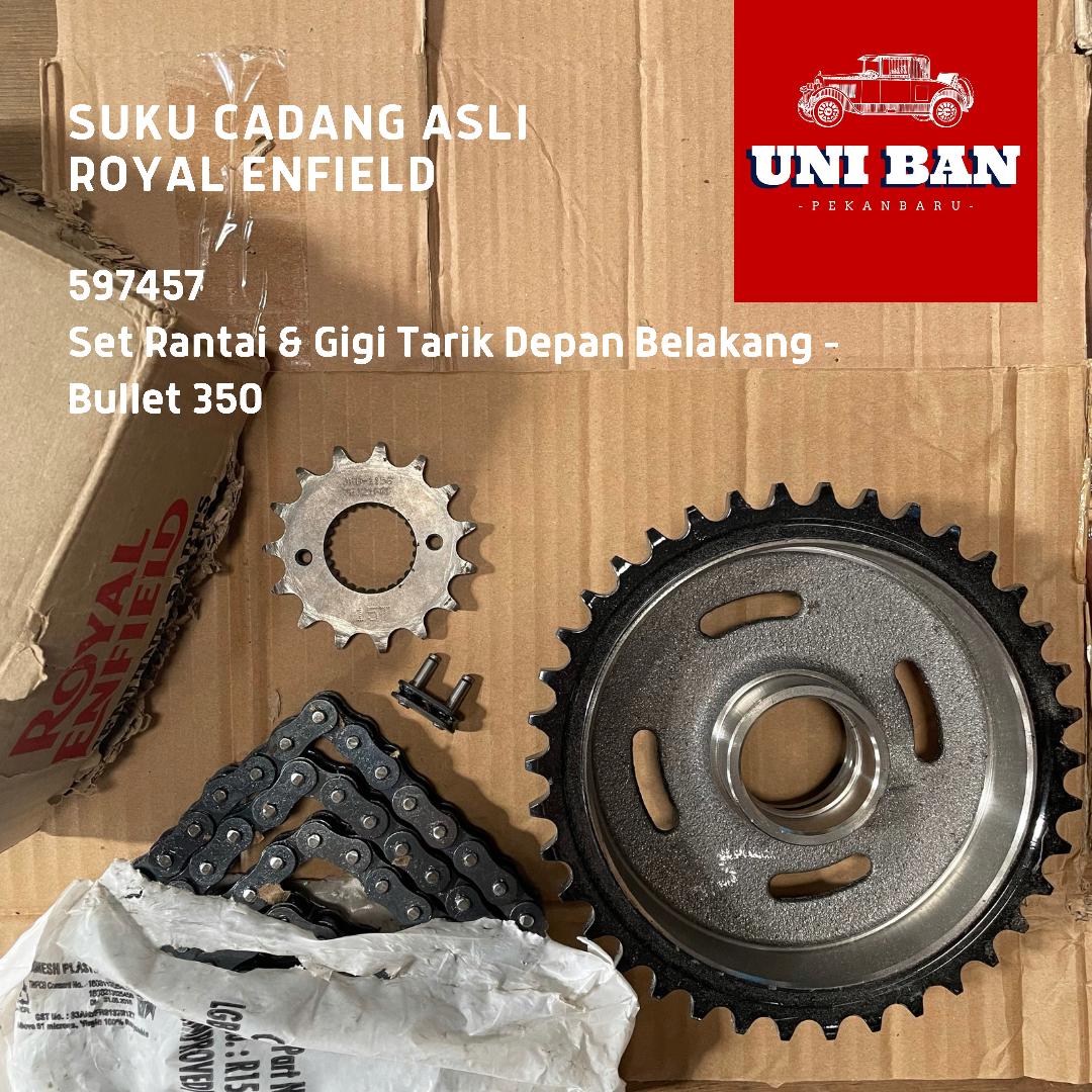 Rantai dan Gigi Tarik Depan Belakang Bullet 350 597457 - Royal Enfield