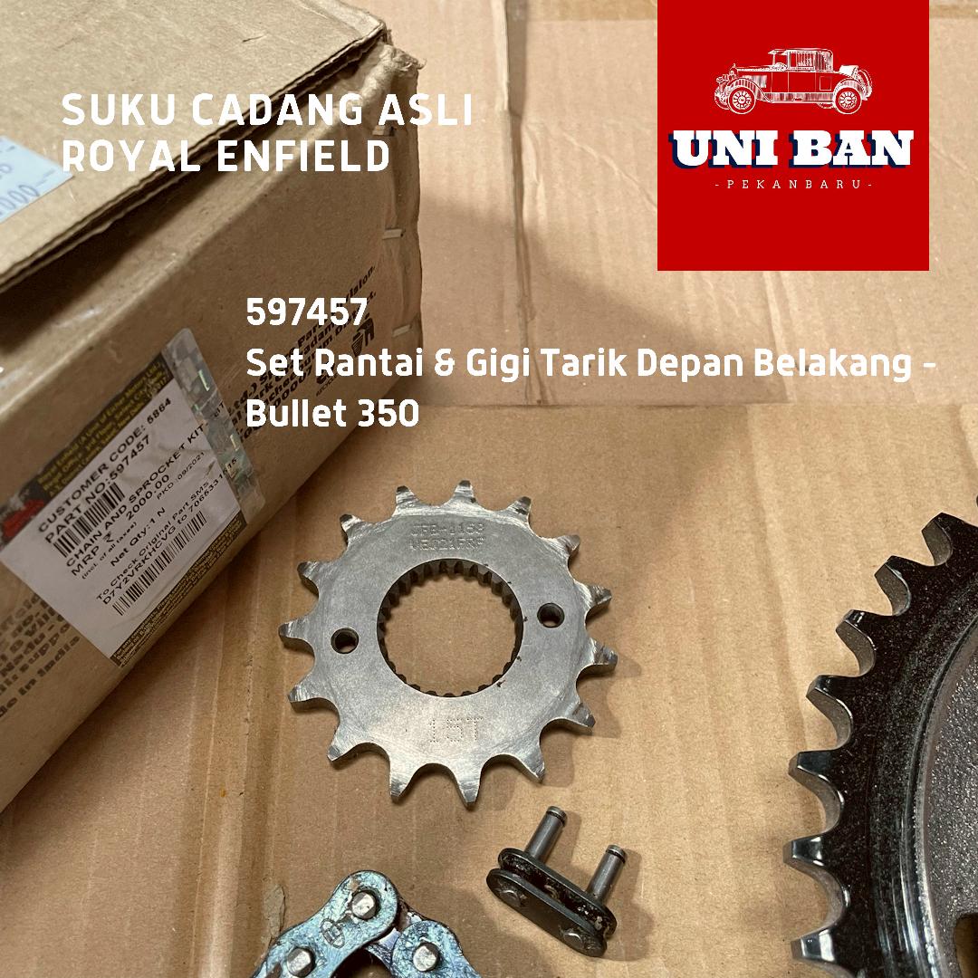 Rantai dan Gigi Tarik Depan Belakang Bullet 350 597457 - Royal Enfield